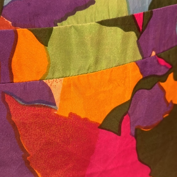 Colourful vintage CAROLHORN 100% silk jacket - Picture 7 of 9